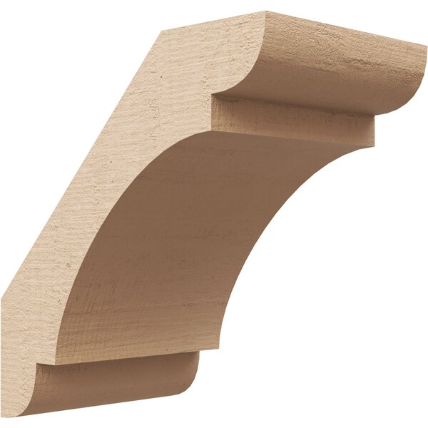 Ekena Millwork 5-inch W x 8-inch D x 8-inch H Olympic Rough Cedar Woodgrain TimberThane Knee Brace, Primed BRCUR05X08X08OLYRCPR - main